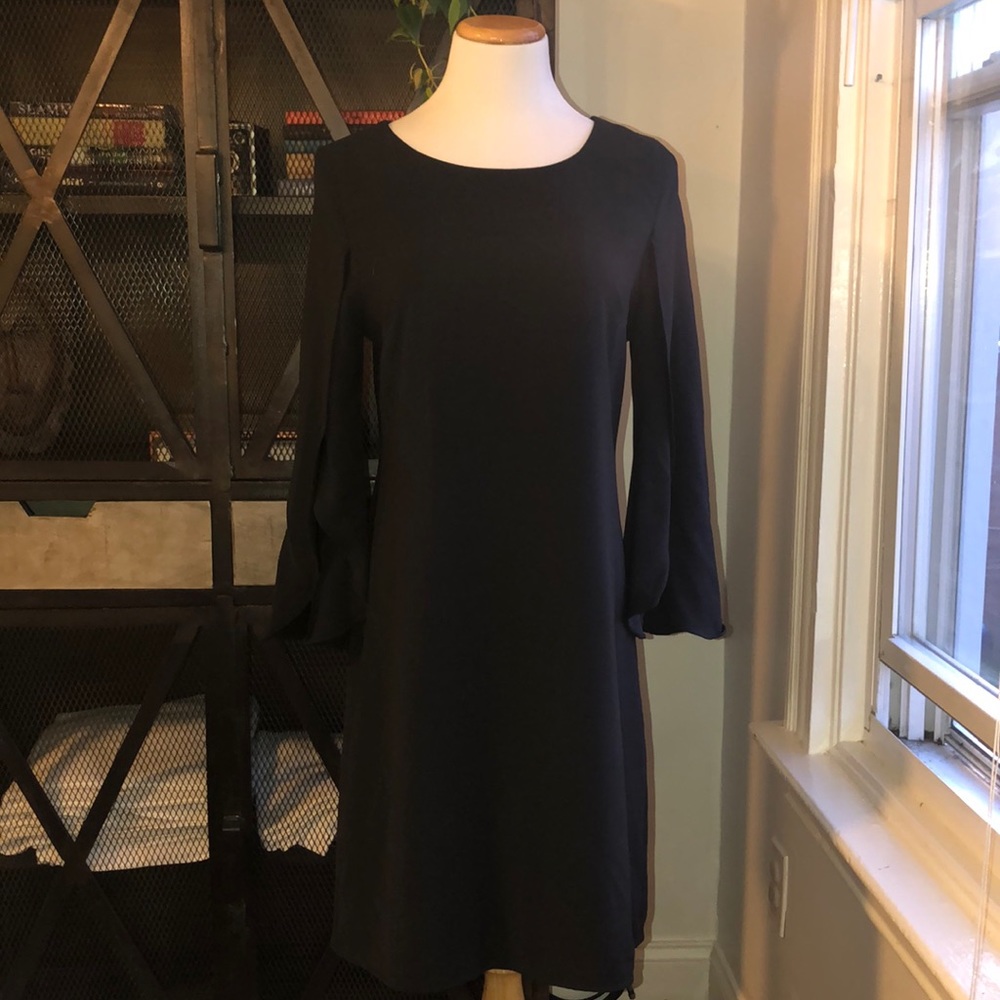 Black dress with flare bell arms